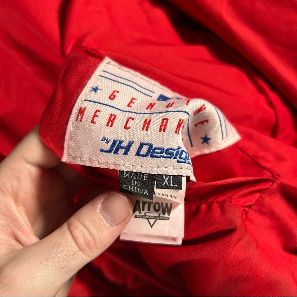 VTG St Louis Cardinals Jacket Mens XL Red Wool Bomber Reversible Jeff Hamilton - Picture 11 of 13